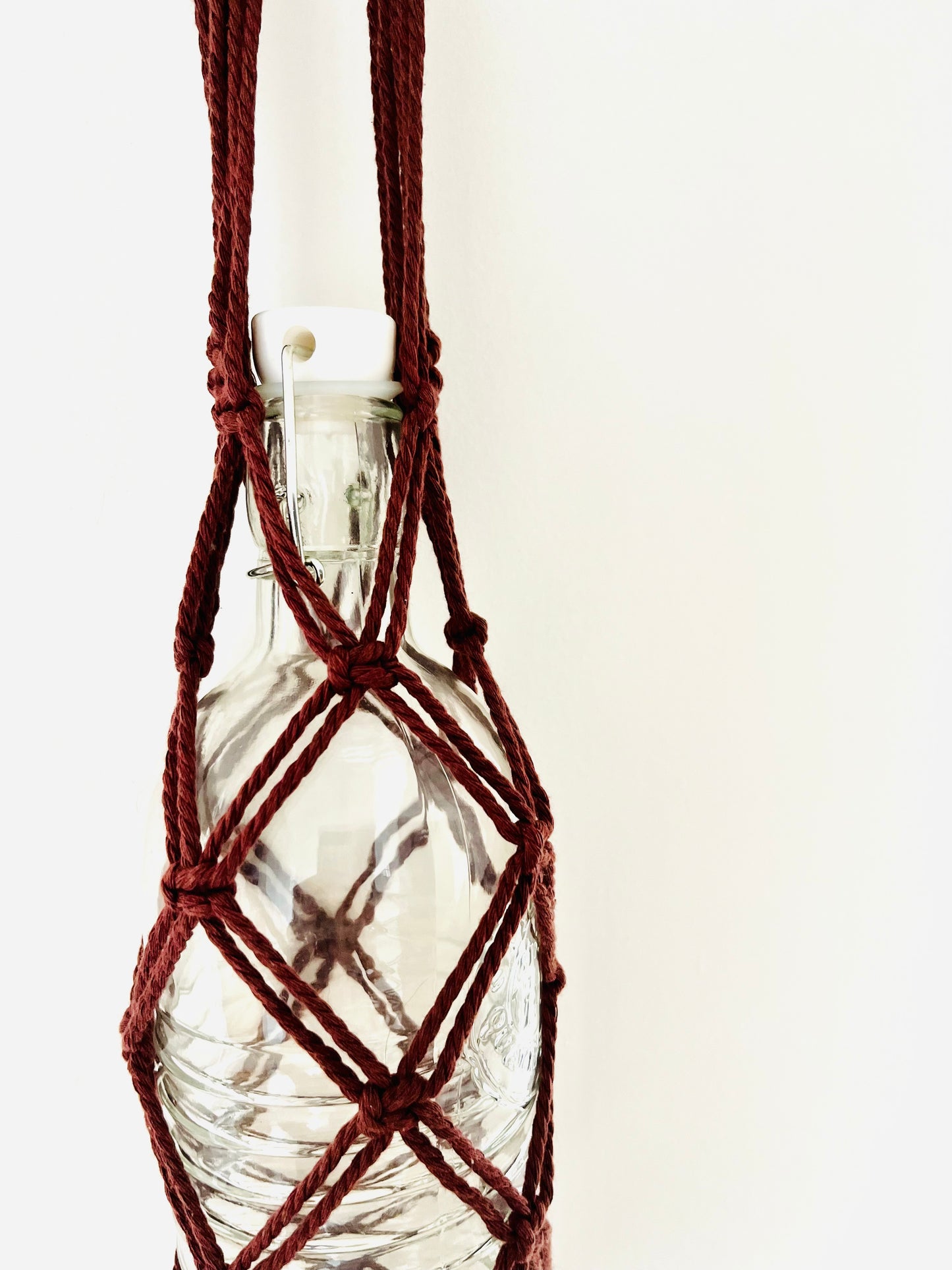 Porte-bouteille macrame