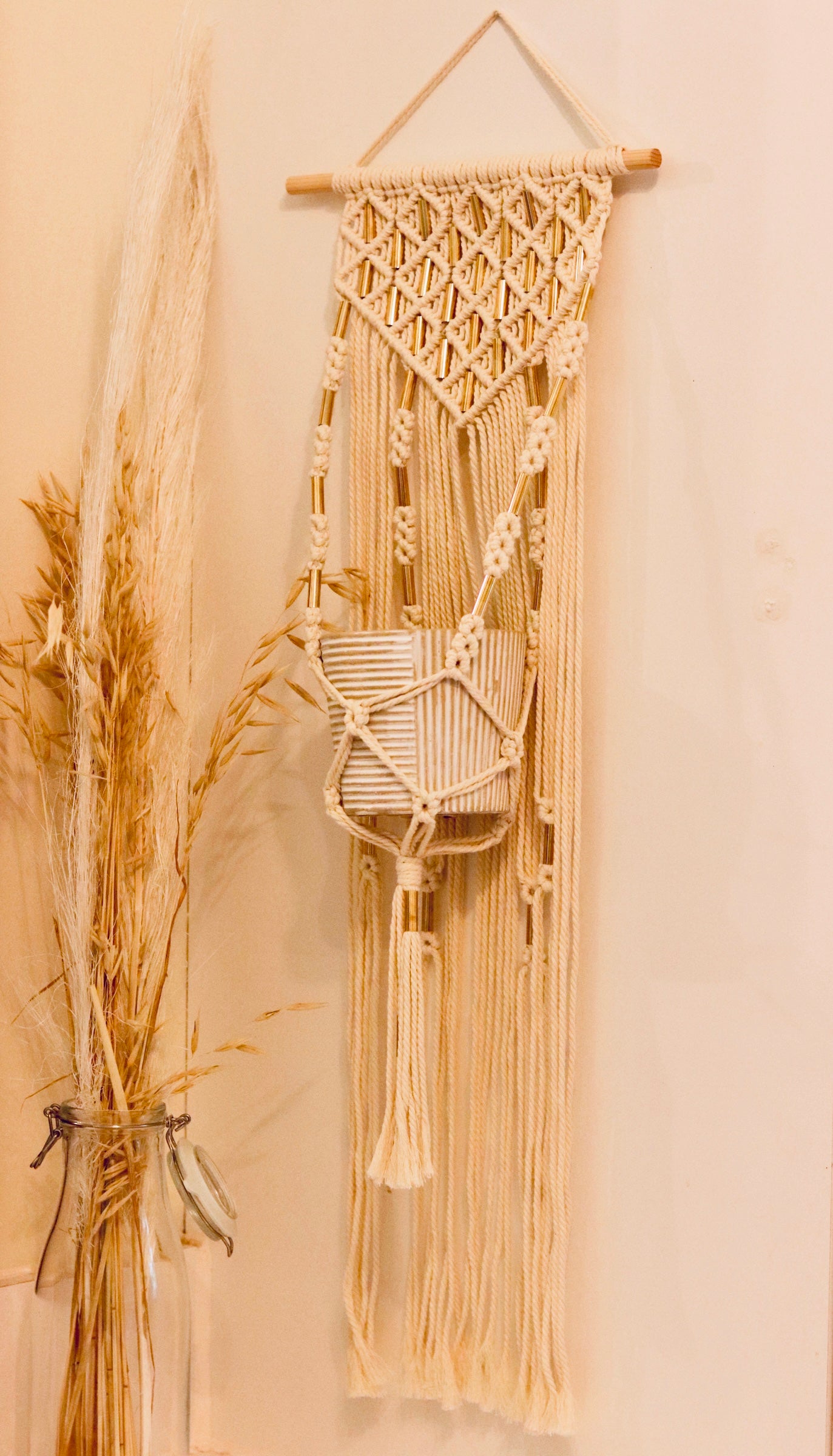 Macramé bijoux Jardinière