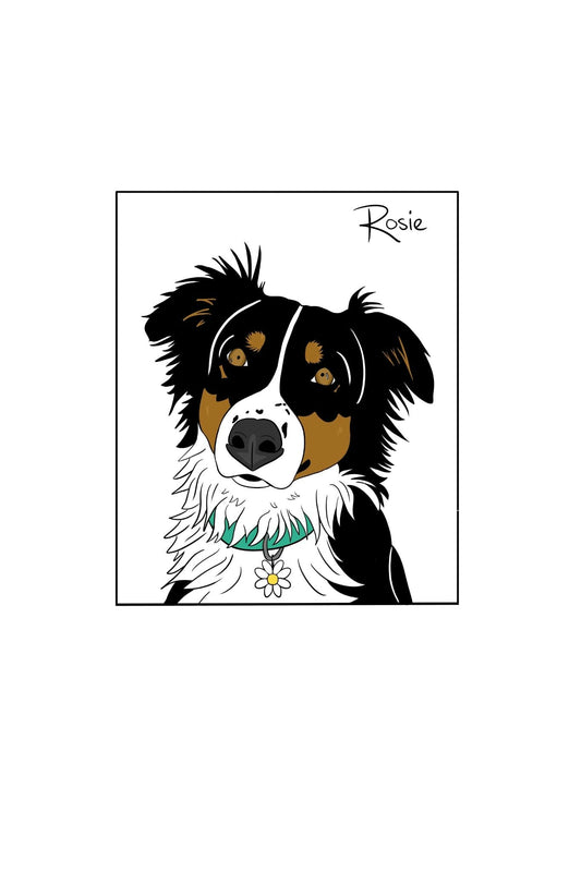 Portrait personnalisé de votre compagnon - Couleur (35 $)