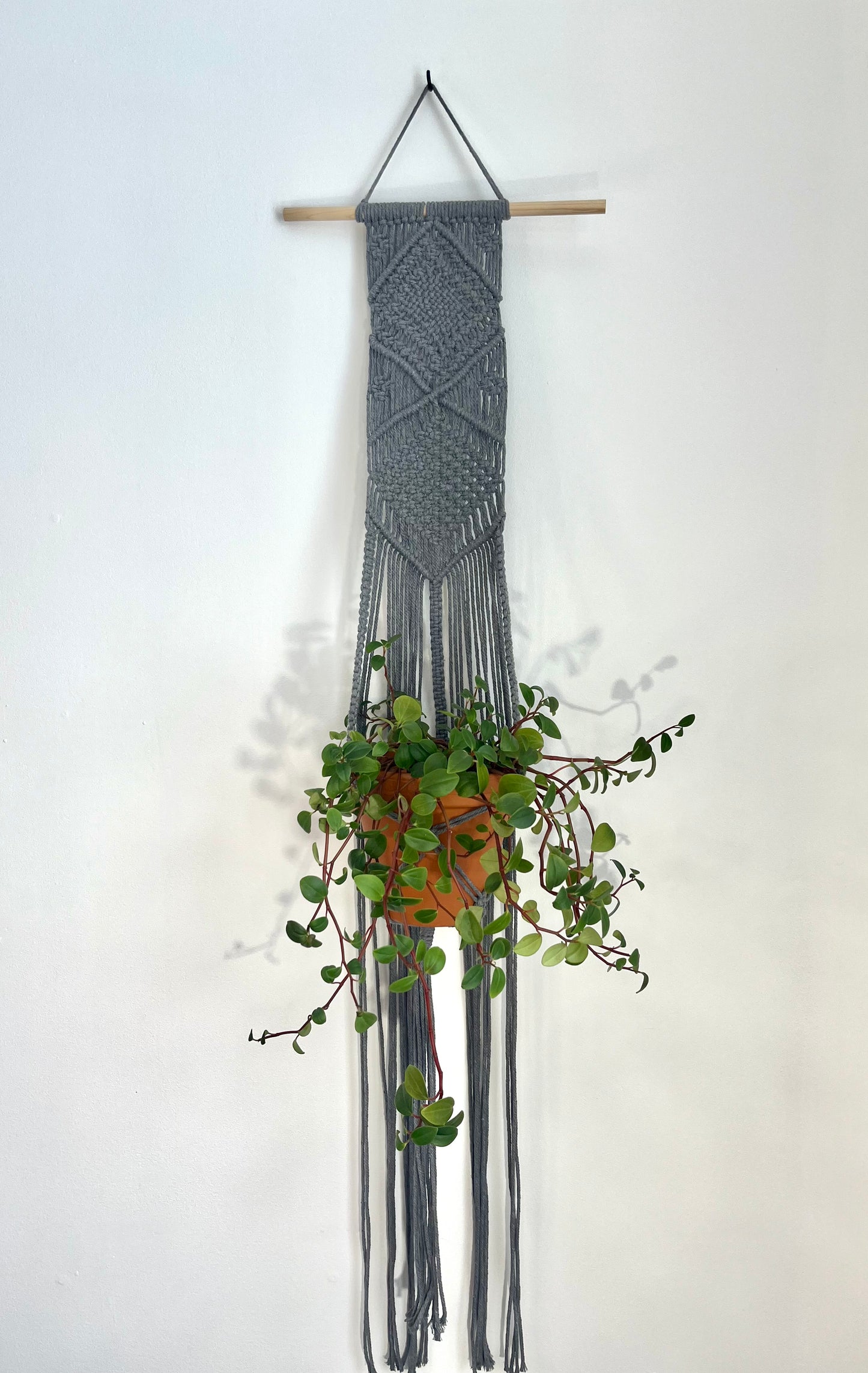 Macramé jardinière longue frange