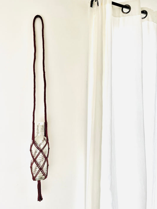 Porte-bouteille macrame