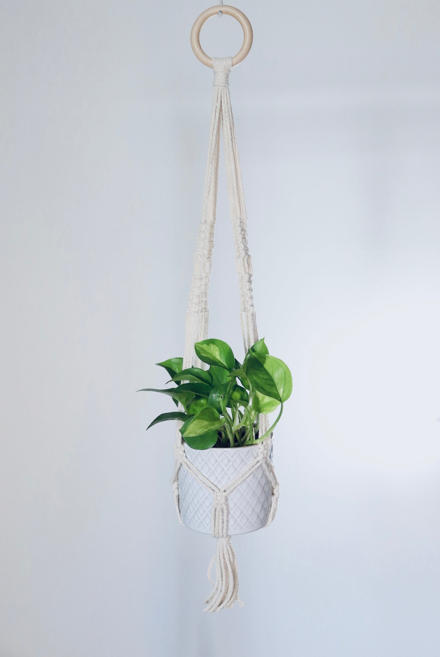 Macramé plante -  Nœud inversé