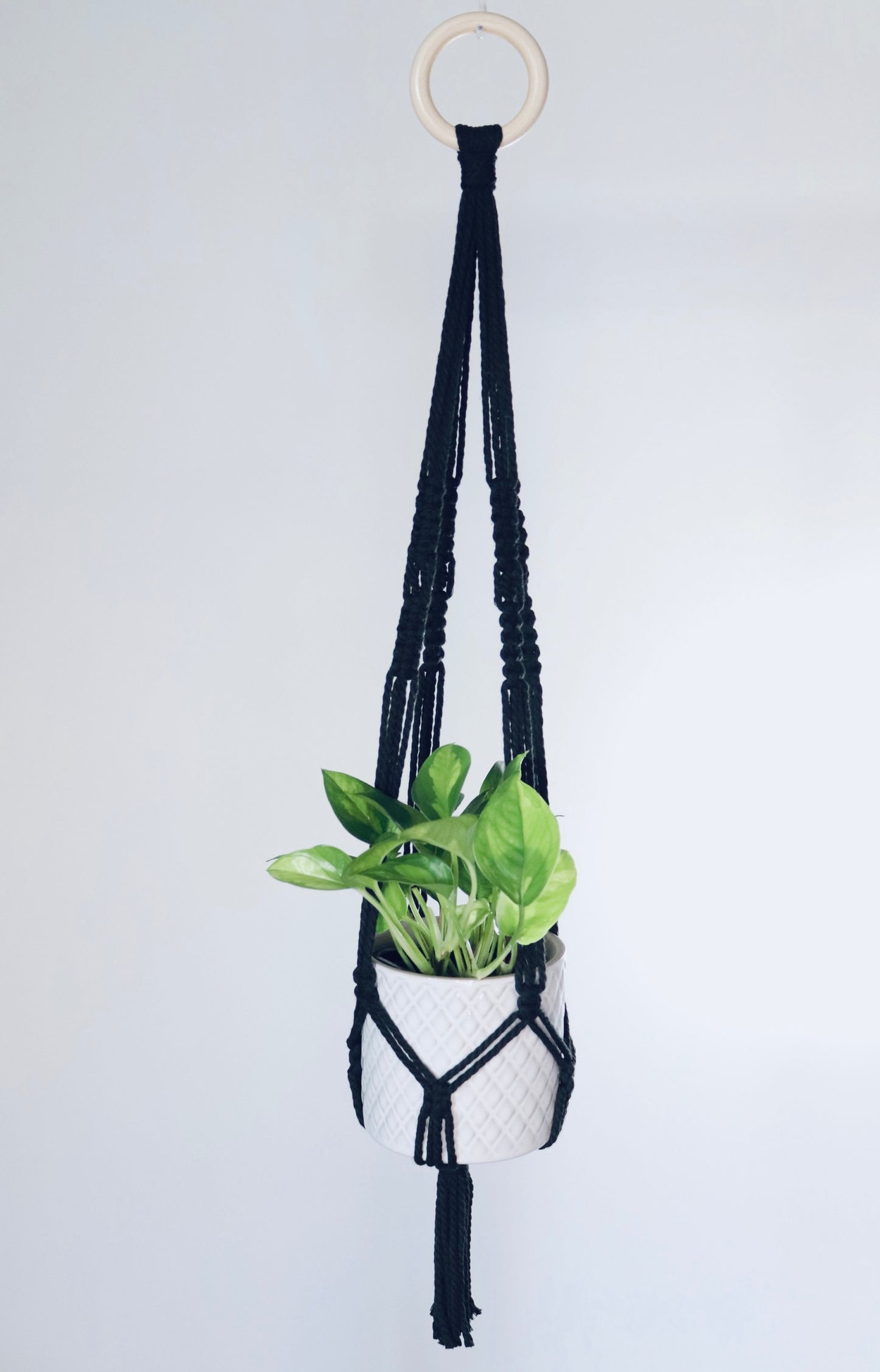 Macramé plante -  Nœud inversé