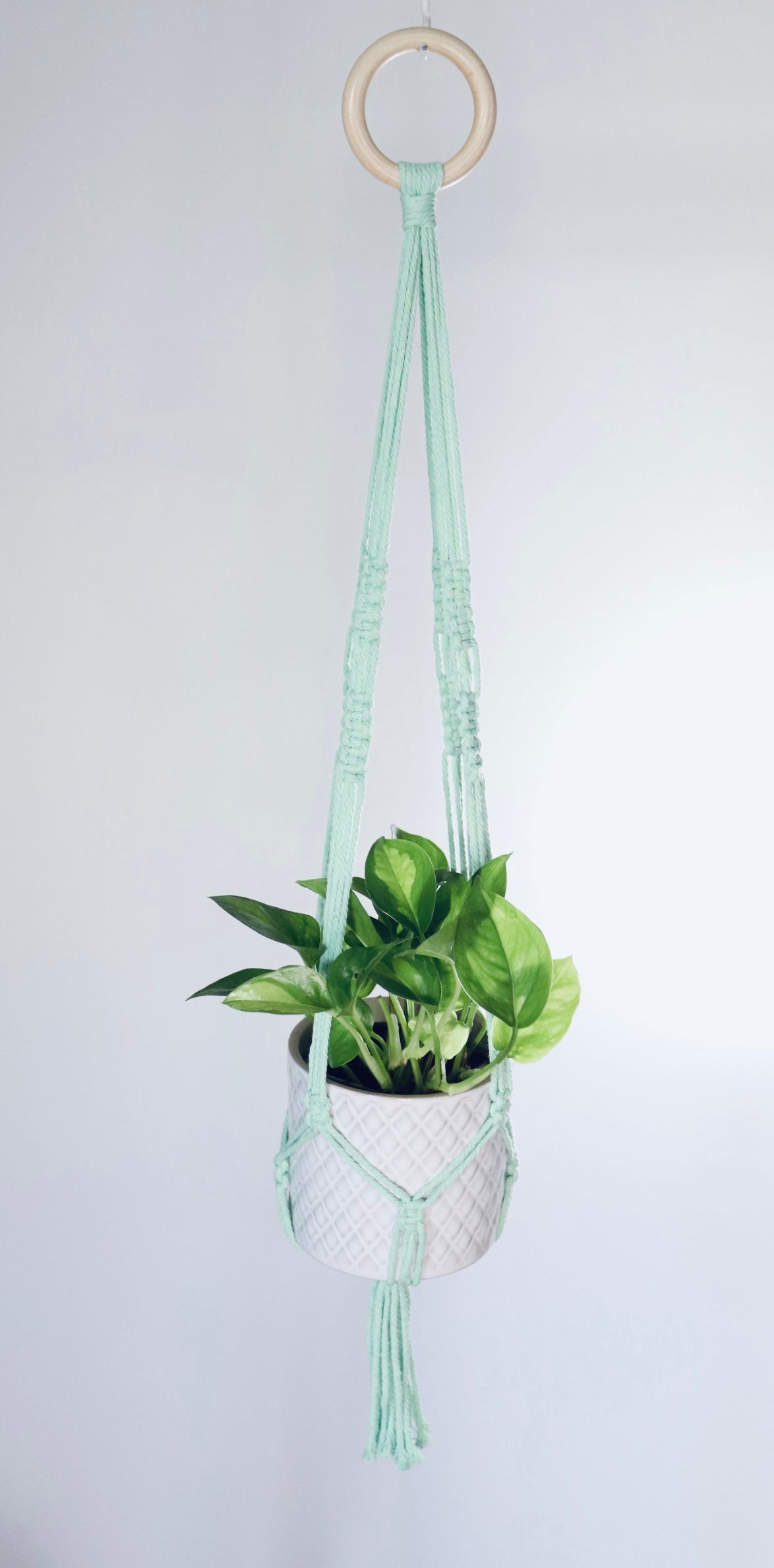 Macramé plante -  Nœud inversé